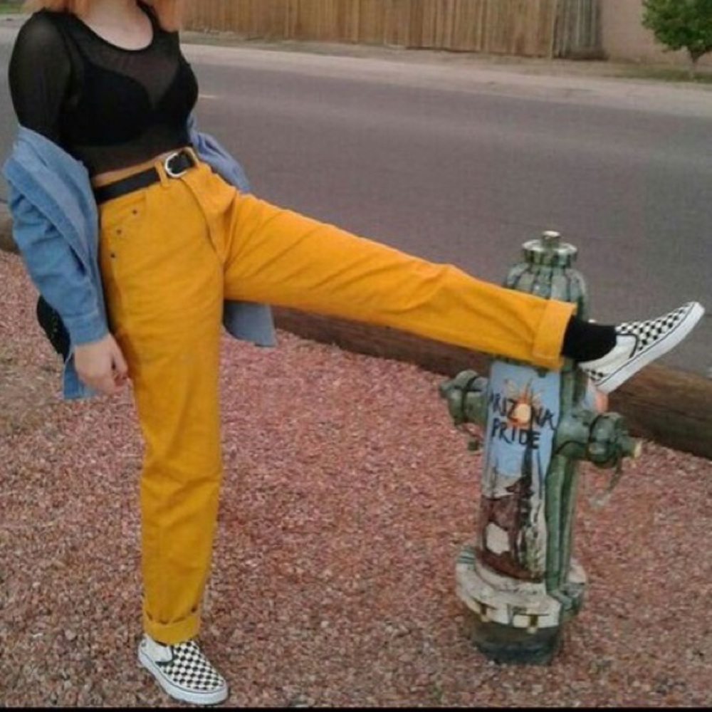 Artsy Mustard Yellow Jeans